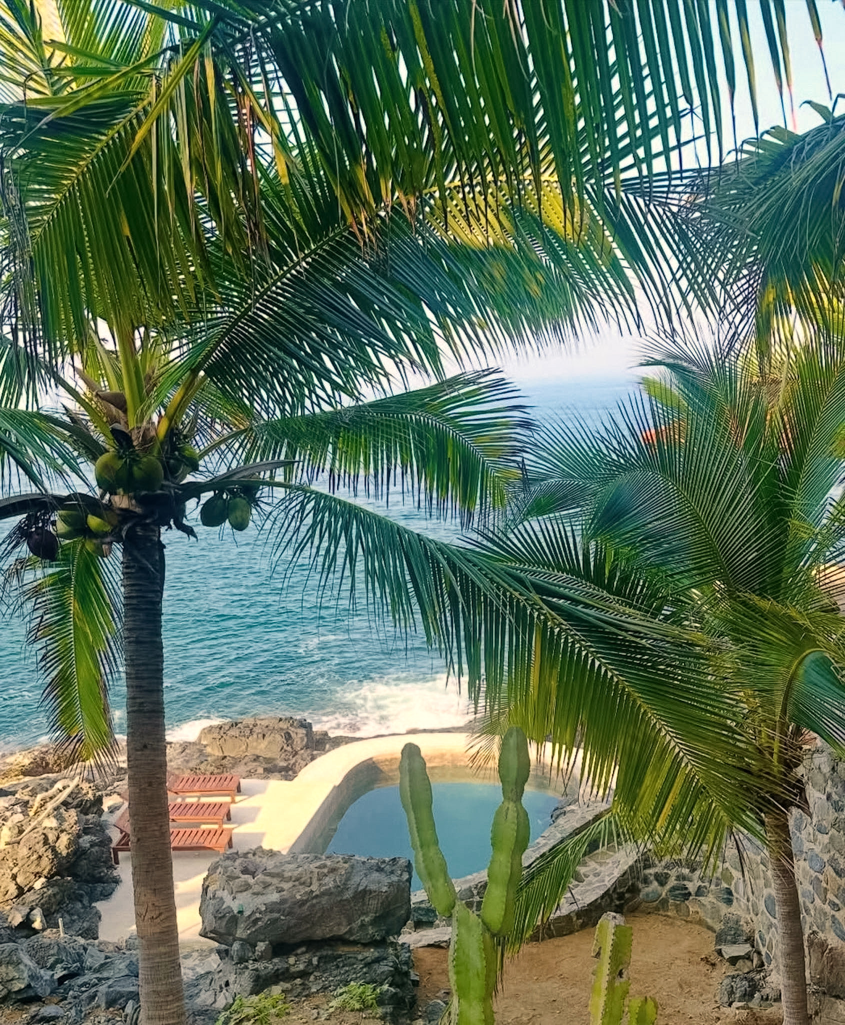 Cliffside freshwater pool