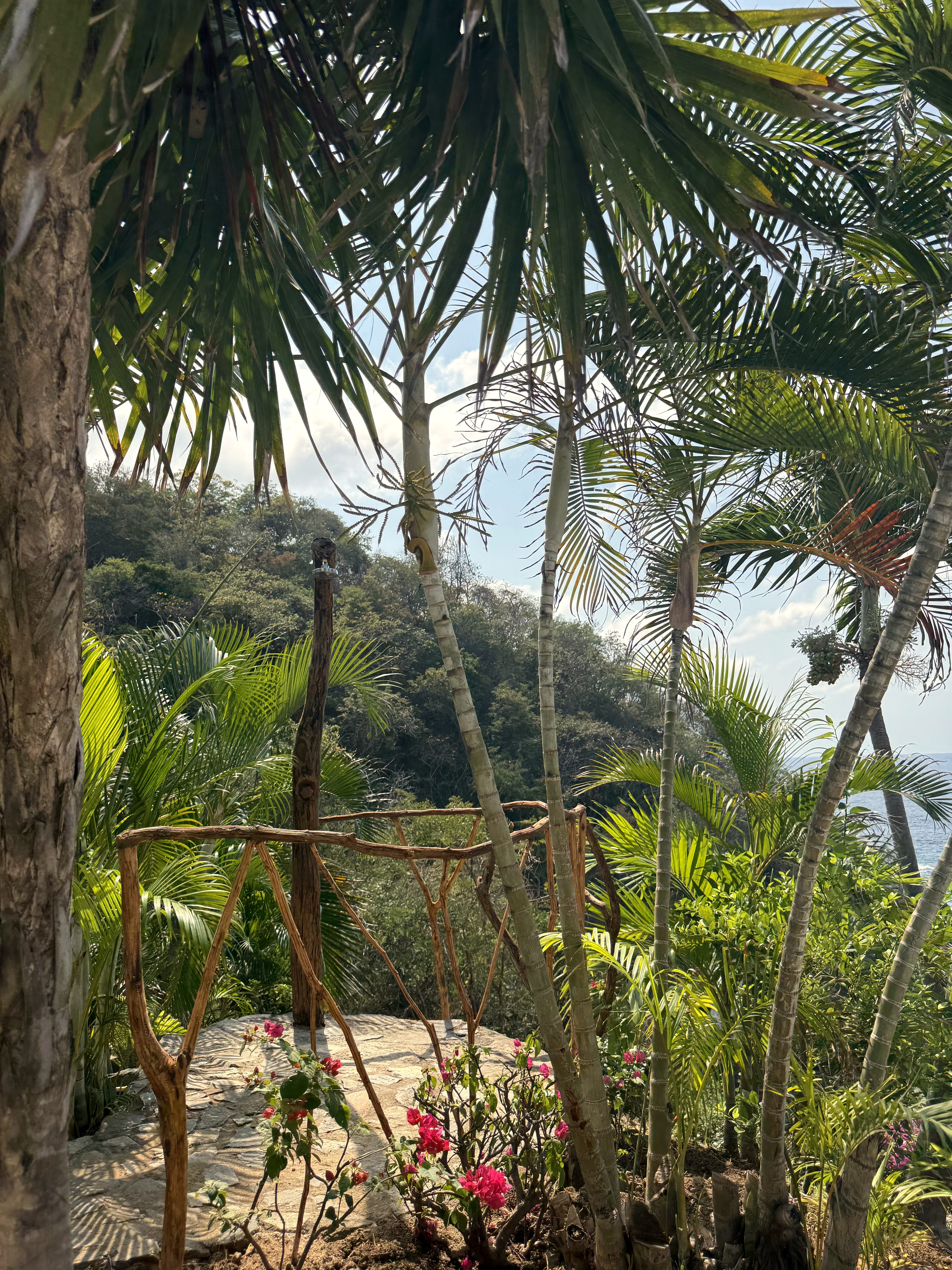 Outdoor jungle shower